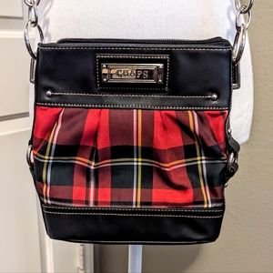 Chaps plaid crossbody purse
